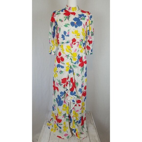RIXO for Target Floral Cascade Ruffle Dress Size 6 - Picture 4 of 12